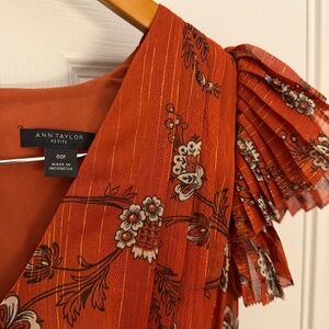 Ann Taylor flutter sleeve maxi dress